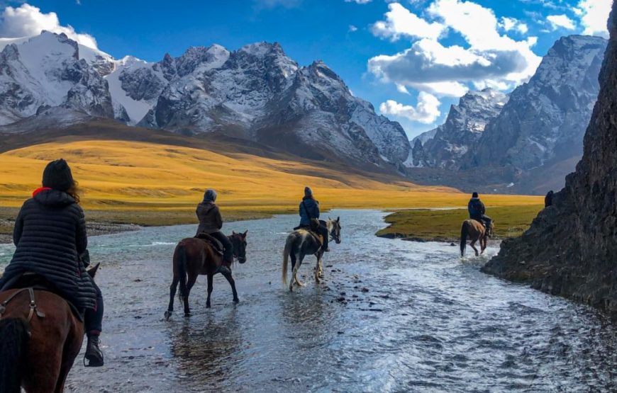 Dviejų pėrejų žygis žirgais Kirgizijoje, Ten Šanio kalnuose